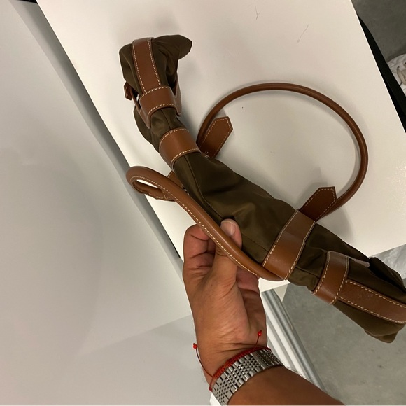 PRADA Brown Nylon and Leather Shoulder handbag - Picture 5 of 9